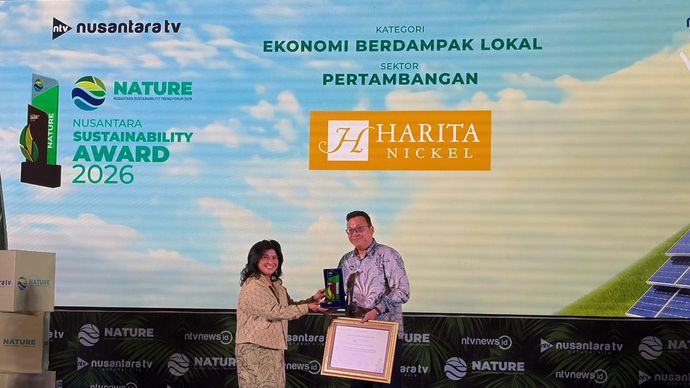 Harita Nickel Raih Penghargaan Nusantara Sustainability Award 2026 Lewat Dampak Ekonomi Lokal