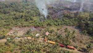 Karhutla di Kawasi Masih Berlangsung, Pemdes dan Harita Nickel Perkuat Penanganan Bersama